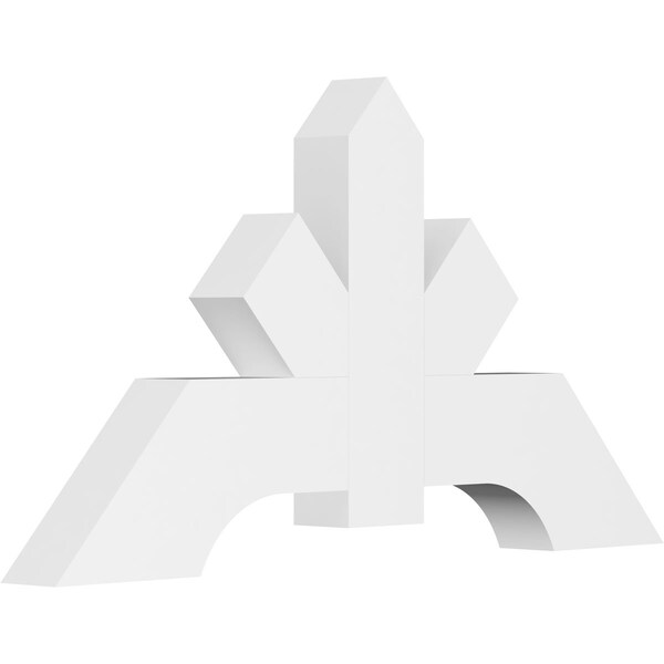 Ekena Millwork Vanguard Architectural Grade PVC Gable Bracket, 48"W x 26"H x 4"D x 6"F, 13/12 Pitch GBP048X26X0406VAN00 - main